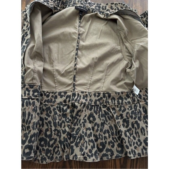 Lane‎ Bryant Blazer Leopard Print Brown and Black Womens Sz 20 - Picture 6 of 7